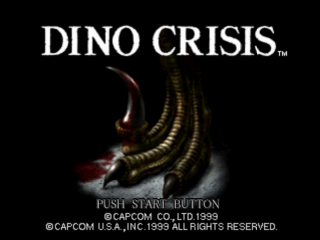 Dino Crisis title screen for Playstation